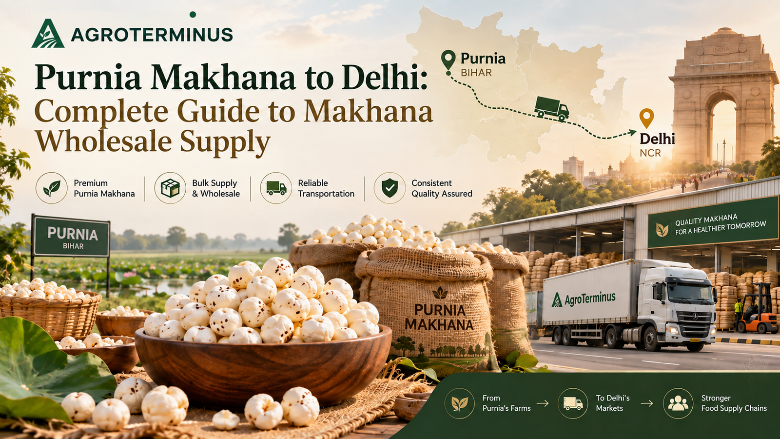 Purnia Makhana to Delhi